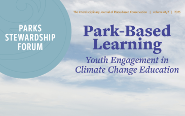 A part of the cover of the Parks Stewardship Forum